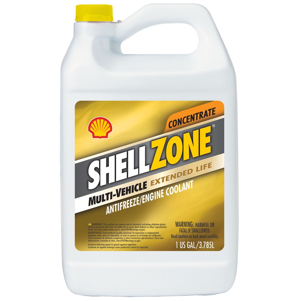 ShellZone MultiVehicle Antifreeze/Coolant, Concentrate, 1 Gallon