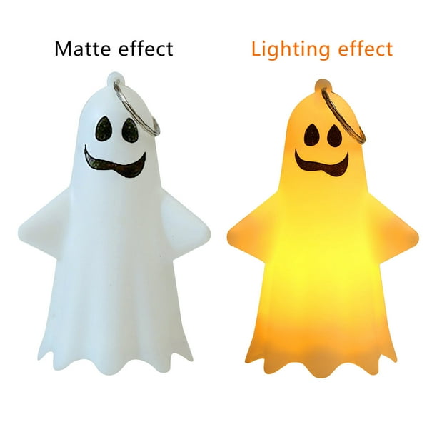Fiudx Farol de Halloween, Bonita Decoración de Resina, Luz Led Brillante, Bombilla Cálida, Regalo Artesanal Único, Decoración de Halloween para El Hogar, Tamaño 10,5 X 5,4 Cm, Incluye 1 Farol.