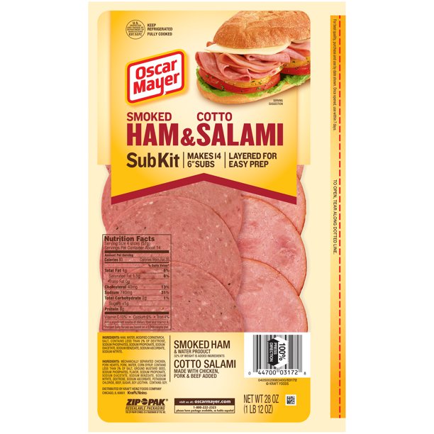 Oscar Mayer Smoked Ham & Cotto Salami, 28 oz Pack