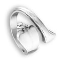 thumbnail image 4 of Classic Victorian Spoon Ring Women's Stainless Steel Open Adjustable Band Fantasy Forge Jewelry, 4 of 5