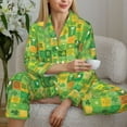 thumbnail image 6 of Sikiie St. Patrick's day Pajamas Set Long Sleeve Sleepwear Womens Button Down Nightwear Pj Sets-Small, 6 of 7