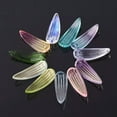thumbnail image 2 of U8MO 10pcs 26x9mm Long Leaf Petal Crystal Glass Loose Crafts Beads for Jewelry Making-Aqua Green Gold, 2 of 4