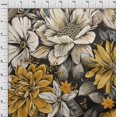 thumbnail image 4 of oneOone Georgette Viscose Yellow Fabric Florals Sewing Craft Projects Fabric Prints By Yard 42 Inch Wide, 4 of 4