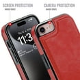 thumbnail image 6 of For iPhone 7 8 SE Wallet Case with Card Holder, PU Faux Leather Kickstand Card Slots Case, Double Magnetic Clasp and Durable Shockproof Cover, 6 of 8