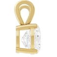 thumbnail image 2 of 14K Solid Yellow Gold Lab Grown Moissanite Round Cut Solitaire Pendant | Double Loop Bail | 5.0mm 0.50 CTW | 16-18" Adjustable Cable Chain Necklace | Luxury Gift, Birthday, Anniversary, Mothers Day, 2 of 7
