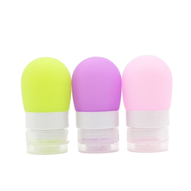 3 piezas Botellas pequeñas para condimentos - Contenedor de viaje para champú Botella para exprimir Contenedor de loción de viaje Botellas pequeñas