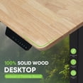 thumbnail image 3 of WOJTECH Adjustable Height Standing Solid Wood Desk - Powerful Dual Motor Frame, Sturdy Steel Legs, Silent and Smooth Lift Sit to Stand Electric Raising Desk for Home Office - Nature, 48x24in, 3 of 7