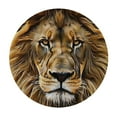 thumbnail image 4 of WYYP Lion Round Tablecloth for Picnic Dining Kitchen Farmhouse 100% Polyester Fiber White, 4 of 8