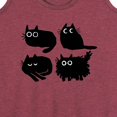 thumbnail image 3 of Instant Message - Sketched Black Cats - Women's Racerback Tank Top, 3 of 6