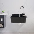 thumbnail image 2 of Wall-Mounted Utility Sink, 20.08x17.52x9.45in PP & Aluminum Alloy, Rotating Faucet with Soap Dispenser, Space-Saving Design, Suitable for Laundry, Bathrooms, and Pet Washing, 2 of 18