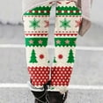 thumbnail image 2 of DeHolifer Women Christmas Leggings Plus Size High Waist Workout Pants Tummy Control Printed Holiday Legging Tights Yoga Pants Red M, 2 of 5