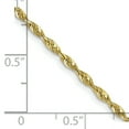 thumbnail image 2 of 10K Gold 2mm Diamond Cut Extra Light Rope Chain Necklace Jewelry 20", 2 of 4