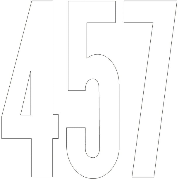 Vinyle Adhésif Permanent Numéros 6" 48/Pkg-White