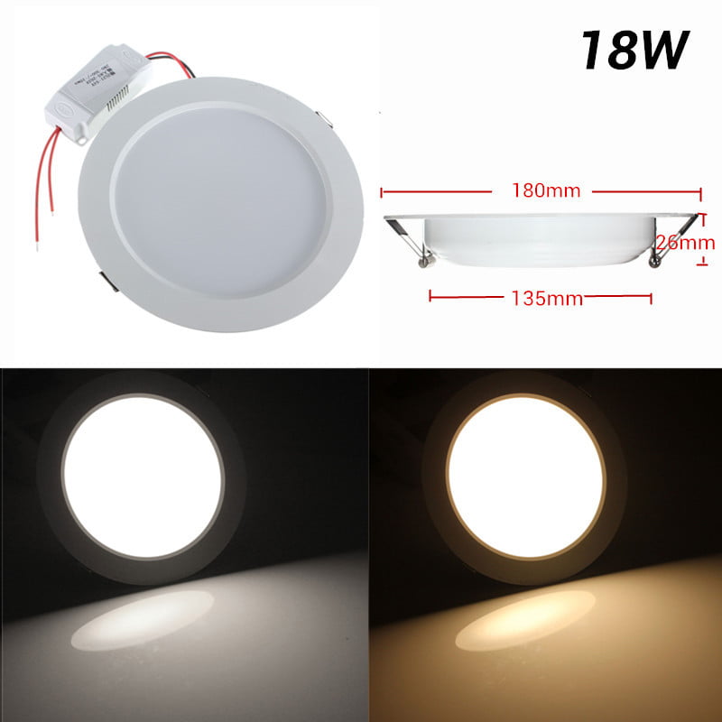 Dimmable 9W 12W 15W LED Recessed Ceiling Downlight Spot Light Lamp Fixture Round