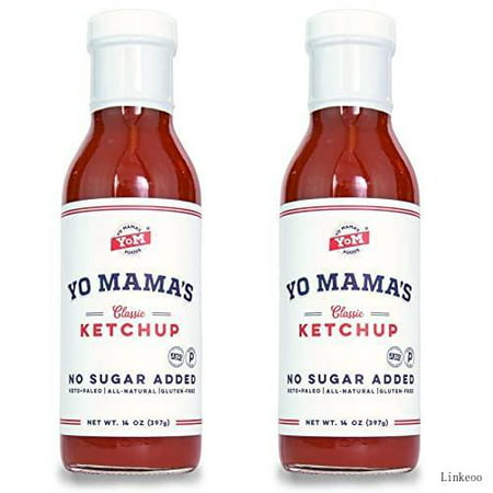 

Keto Classic Ketchup By Yo Mama s Foods – Pack Of (2) - No Sugar Added Low Carb Vegan Gluten Free Paleo Friendly And Made With Whole Non-GMO Tomatoes!