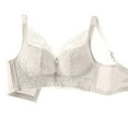 thumbnail image 6 of Arnsht Small Bust Thick Padded Wireless Bra Soft Comfort Breathable Underwear Gathering Daily Bra Lace Non-Steel Ring Bra White XL, 6 of 9