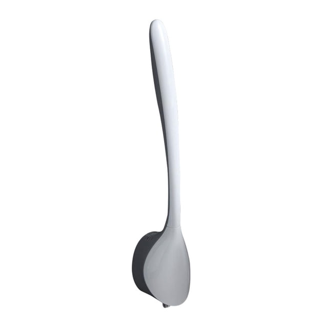 Brosse de Toilette Murale Rétractable avec Manche Antidérapant, Poils Flexibles pour Nettoyage en Profondeur, Matériau ABS Résistant à la Rouille, Design Gain de Place, Installation Sans Perçage