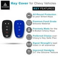 thumbnail image 3 of Autobase Silicone Key Fob Cover for Chevy Malibu Camaro Trax Traverse Trailblazer Sonic Cruze Blazer Volt Equinox Spark | Car Accessory for Chevrolet | Key Protection Case 2 Pcs (Black & Blu, 3 of 3