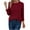 Wine, variant on Your-Sty Women's Classic Black Round Neck 3/4 Sleeve Cotton Top - Casual Stretch Basic Tee Kint Shirt