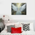 thumbnail image 4 of JEUXUS  Angel Wings Wall Decor Bedroom Decor Picture Gold and Grey Wall Art Framed Canvas Prints Ready to Hang, 4 of 4