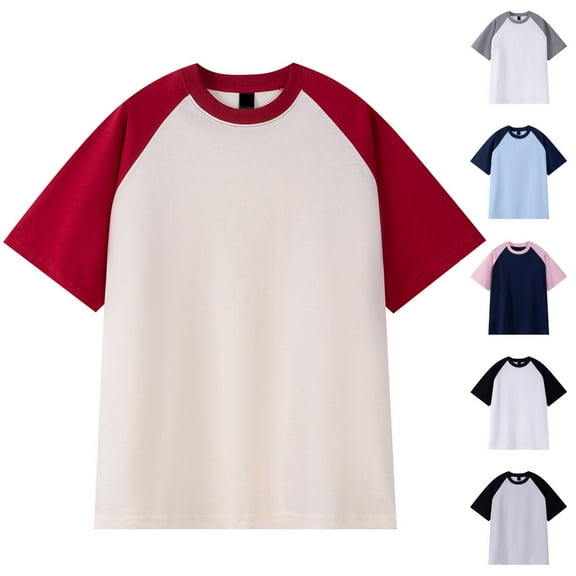 Xihbxyly Men's T-Shirts Comfortable T-Shirt Crew Neck Short Sleeve Classic Tshirts Casual Tops Solid Loose Fit Mens Casual Shirts Loose for Men