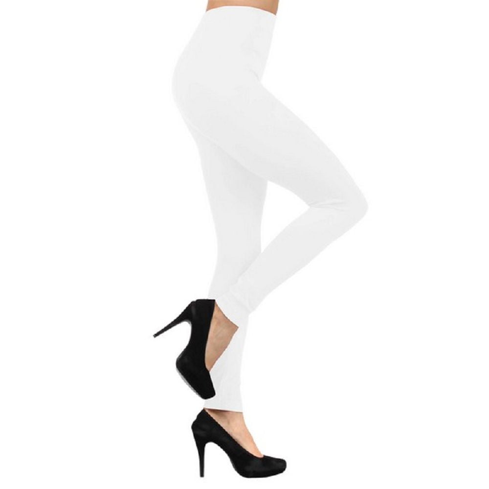 Yelete - Women Fleece Lined Leggings Sports Gym Yoga Pants - (White ...