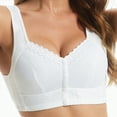 thumbnail image 4 of GUOBIOZIY Front Closure Bras for Women Seamless Wireless Comfort Supportive No Underwire Convenient Mastectomy Bralettes Spring Summer Comfortable Bra (White,38), 4 of 6