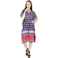 thumbnail image 2 of Bimba Women Short Rayon Kaftan Beach Coverup Printed Caftan Boho Dress, 2 of 7