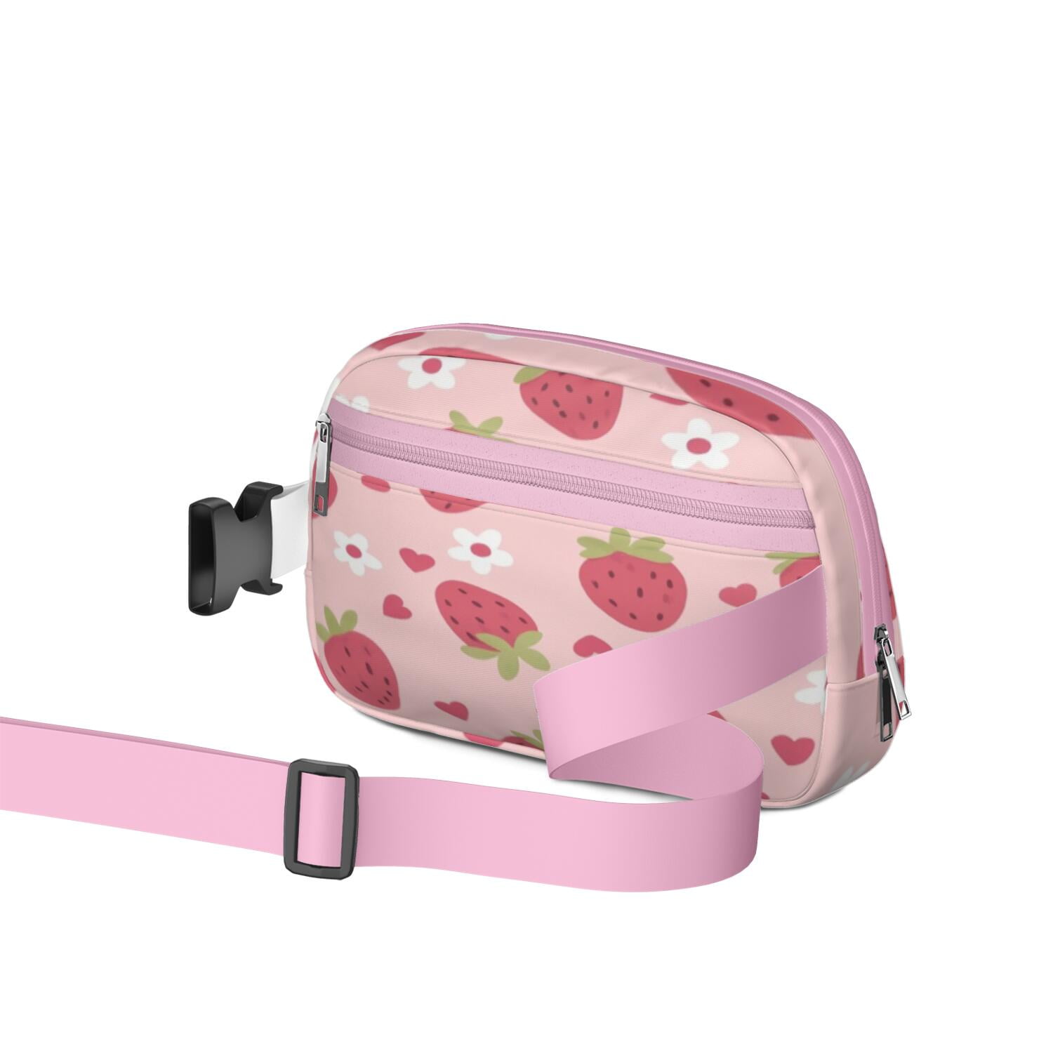 Belt Bag for Men&Women Hands Free Running Belt for Jogging with Adjustable Strap for Casual Running Hiking Cycling Strawberry Sporty Waist Pack
