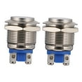 thumbnail image 4 of unbranded 2pcs 19mm High Waterproof Momentary Stainless Steel Metal Push Button (Silver), 4 of 8