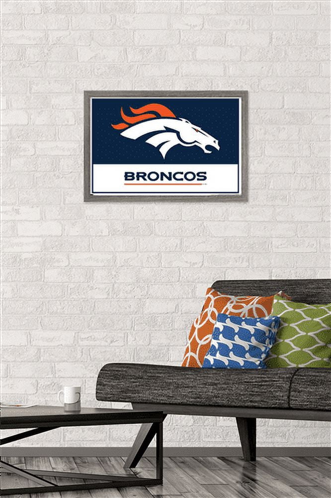NFL Denver Broncos - Logo 21 Wall Poster, 14.725" x 22.375", Framed