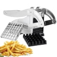 thumbnail image 1 of Stainless Steel French Fry Cutter Potato Chipper with Non-slip Chassis Detachable and Interchangeable Potato Slicer Cooking Gadget Tool for Kitchen Home Use, 1 of 1