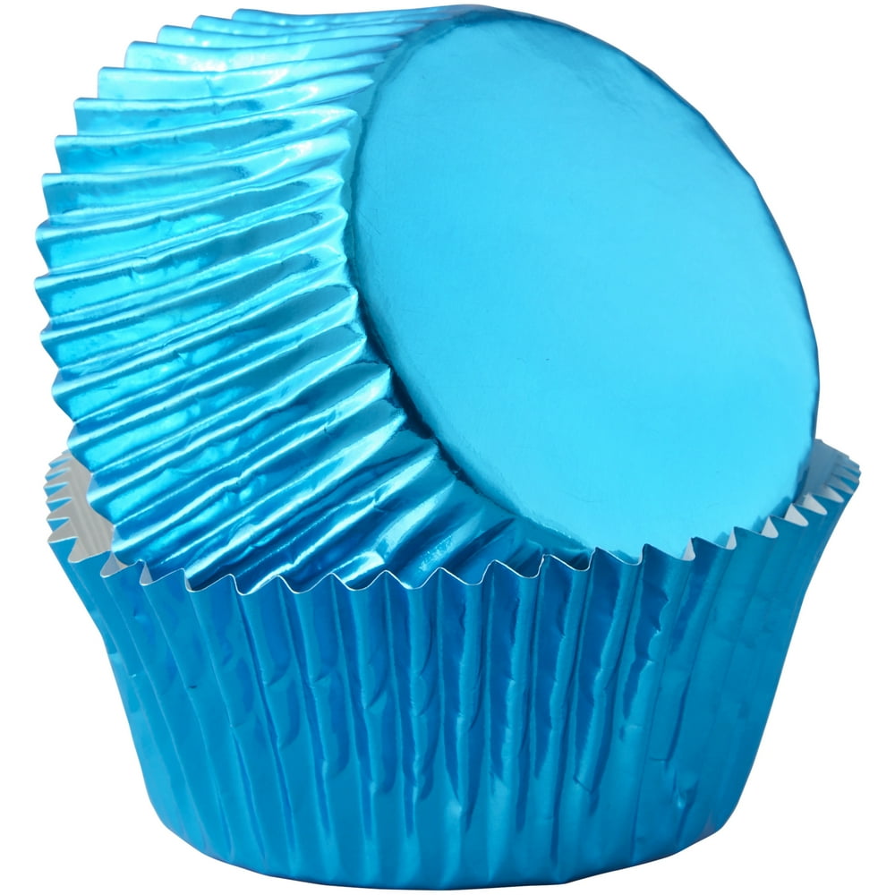 Wilton Blue Foil Cupcake Liners, 24Count