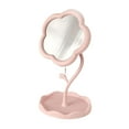 thumbnail image 3 of figatia Makeup Mirror for Table 360 degree Rotating Adjustable with Storage Tabletop Mirror Pink, 3 of 9