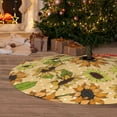 thumbnail image 6 of Yiaed Sunflowers Print Christmas Tree Skirt , Tree SkirtsTree Mat for Christmas Winter Holiday Indoor Decorations-36", 6 of 7