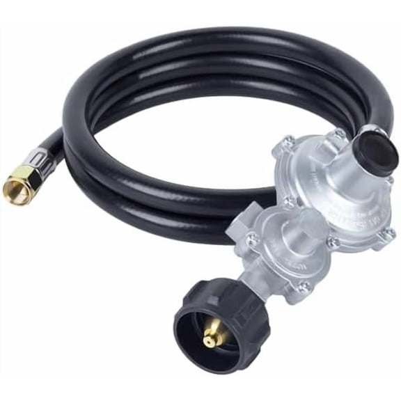 5 FT Two Stage Propane Regulator Hose with QCC and 3/8" Female for RV, Grill, Fire Pit, Gas Stove/Range More$$Garden & Patio
