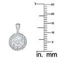 thumbnail image 4 of Precious Stars 14K White Gold 9-mm Round-cut Cubic Zirconia Crown Halo Pendant - No Chain, Pendant Only, 4 of 5