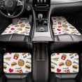 thumbnail image 7 of Yiaed Fast Food Print Carpet Floor Mats for Cars, Auto Accessories Front & Rear Car Floor Mats Car Floor Foot Mat Sets of 4 Pieces, 7 of 7