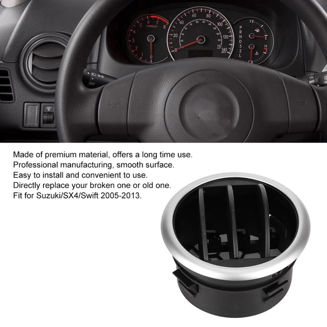 Salida de Aire del Coche, Ventilación de Salida del Aire Acondicionado del Tablero de Instrumentos del Coche apta para Suzuki / SX4 / Swift 2005-2013 Ecomeon no