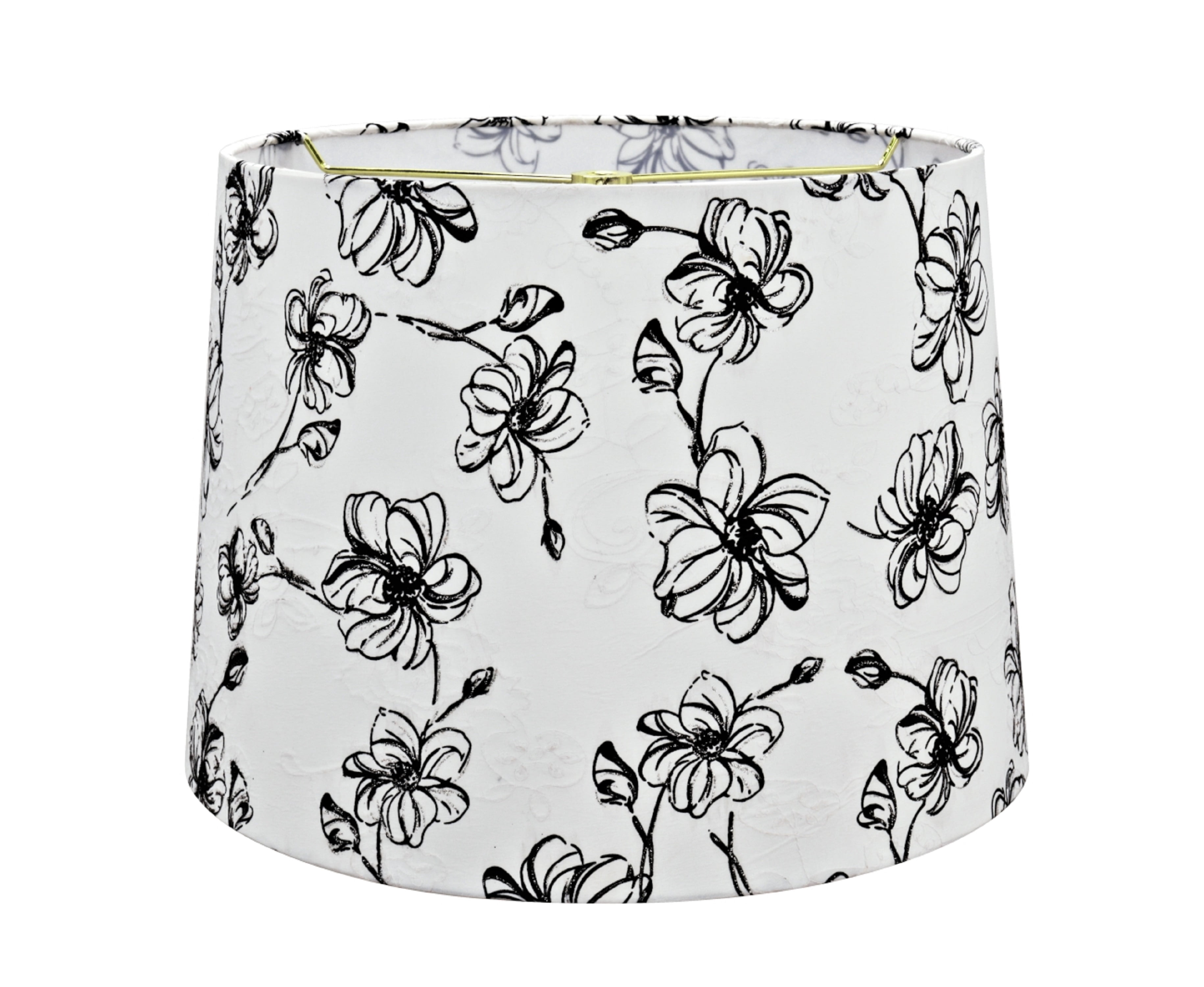 Aspen Creative 32323 Transitional Hardback Empire Shaped Spider Construction Lamp Shade in White, 14" wide (12" x 14" x 10")