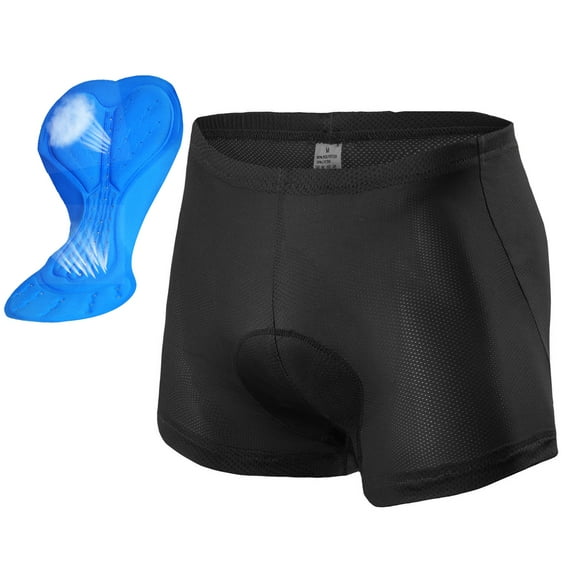 Mens Biking Riding Underwear with 3D Gel Padded Breathable Quick Dry Cycling Shorts Road Bike MTB Black L