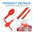 thumbnail image 4 of Multiusos silicona Unique Bargains Corbatas 8.5 pulgadas 15uds Reutilizables rojo, 4 of 6