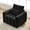 Black, variant on S-HOME Versatile Armchair Teddy Fabric Sofa With Soft Cushioning, For Living Rooms, Bedrooms, Home Offices And Contemporary Spaces, Black