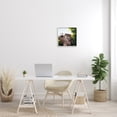 thumbnail image 2 of Great Horned Owl Drinking Red Wine Vineyard Bird Animals & Insects Framed Art Print Wall Art, 17x17, 2 of 7