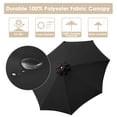 thumbnail image 3 of Yescom 9 Ft Wooden Patio Umbrella 8 Ribs Table Parasol Rope Pulley Outdoor Backyard, 3 of 10
