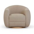 thumbnail image 2 of Pemberly Row Modern / Contemporary Light Brown Boucle Swivel Chair, 2 of 7