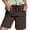 Brown, variant on Women Straight Leg Casual Pants High Waisted Clean Line Trousers Comfortable Fit for Travel Everyday Wear