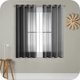 thumbnail image 1 of Cortina DE gasa negra ZHAOCHENG 2 piezas 150 x 250 cm con ojales semitransparentes, 1 of 5