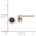 thumbnail image 2 of 14k Yellow Gold Sapphire Earrings September Birthstone Stud Gemstone, 2 of 6