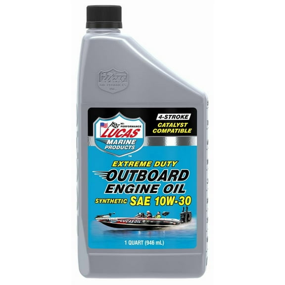 Lucas Oil 10661 Outboard Engine Oil Synthetic SAE 10W-30, 1 QT